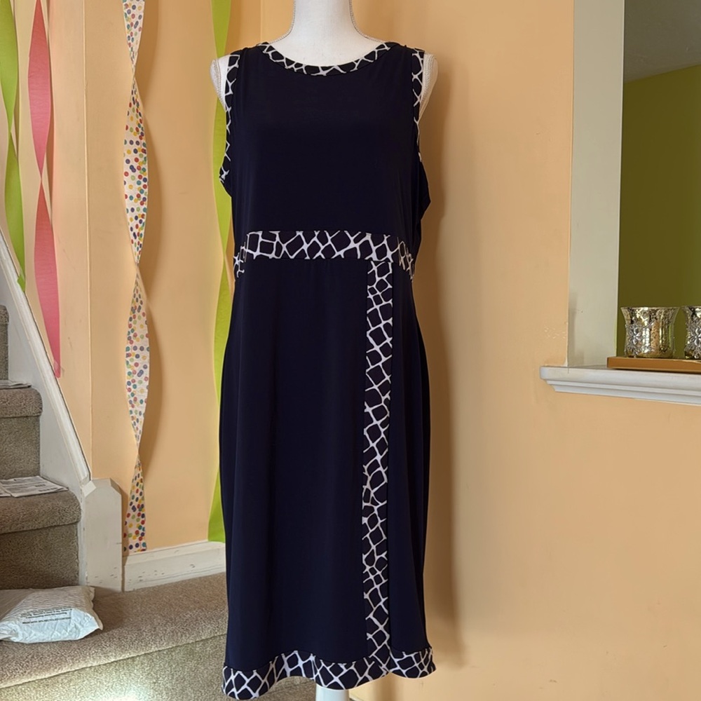 Sleeveless dress - used only once- carefree and beautiful faux wrap easy wear